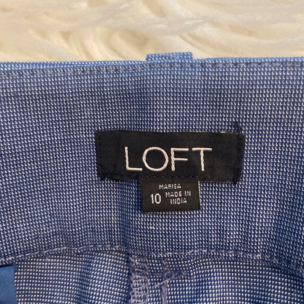 LOFT Riviera Cropped Pants in Blue size 10 brand new inseam 26” waist 34” - Picture 7 of 12